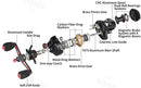 Marvex SLARDAR Baitcasting Reel – High-Speed Precision (7.0:1 / 8.0:1)