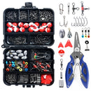 Marvex Ultimate Fishing Kit 263PCS – Complete Tackle Box Set with Pliers, Jig Hooks & Sinkersght Swivels Snaps Sinker Slides Kit
