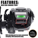 Marvex Smart Baitcasting Reel – LED Display, Solar & USB Charging 7.2:1