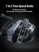 Leydun Usopp Ultralight Baitcasting Reel 7.6:1 Gear Ratio – 125g Carbon Baitcaster | 4.5kg Max Drag