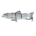 Marvex Fishing Electric LED Swimbait Lure – Rechargeable 4-Segment Robotic Crankbait Wobbler
