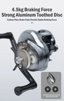Leydun Usopp Ultralight Baitcasting Reel 7.6:1 Gear Ratio – 125g Carbon Baitcaster | 4.5kg Max Drag