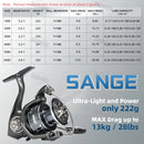 Marvex SANGE Spinning Reel – Lightweight Power & Precision (5.2:1 / 4.9:1)