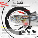 Marvex Fishing Electric LED Swimbait Lure – Rechargeable 4-Segment Robotic Crankbait Wobbler