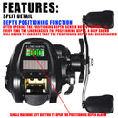 Marvex Smart Baitcasting Reel – LED Display, Solar & USB Charging 7.2:1