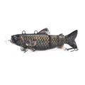 Marvex Fishing Electric LED Swimbait Lure – Rechargeable 4-Segment Robotic Crankbait Wobbler