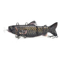Marvex Fishing Electric LED Swimbait Lure – Rechargeable 4-Segment Robotic Crankbait Wobbler