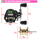 Marvex Smart Baitcasting Reel – LED Display, Solar & USB Charging 7.2:1