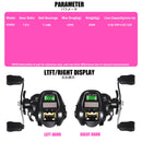 Marvex Smart Baitcasting Reel – LED Display, Solar & USB Charging 7.2:1