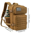 Marvex Fishing Tactical 25L Waterproof Backpack for Fishing, Camping, Hiking & Outdoor Adventures